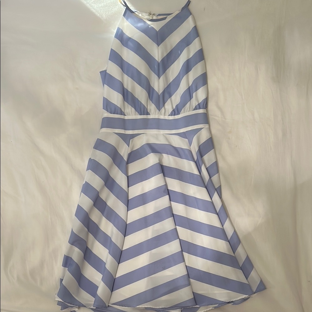 Maison Jules Blue and White Patterned Dress